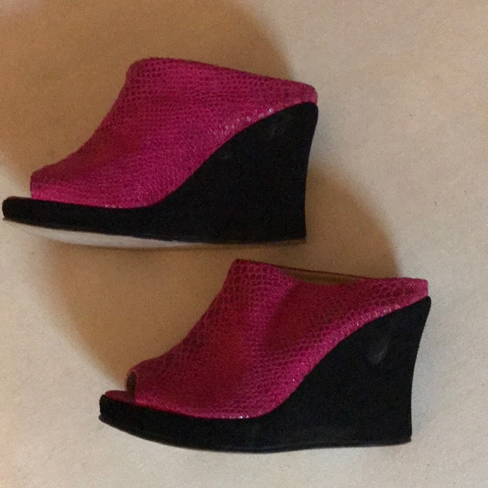 Rockwell Tharp Pink Python Peep Toe 8.5 - image 2